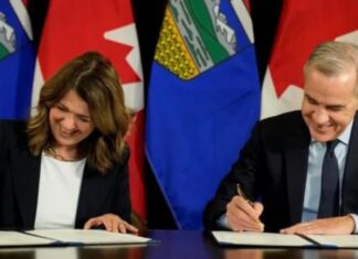 Carney’s new Alberta oil pipeline deal already faces opposition